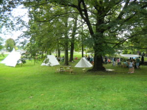 Tents on the High School Property