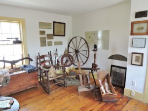 Spinning wheels in the18th Century Room